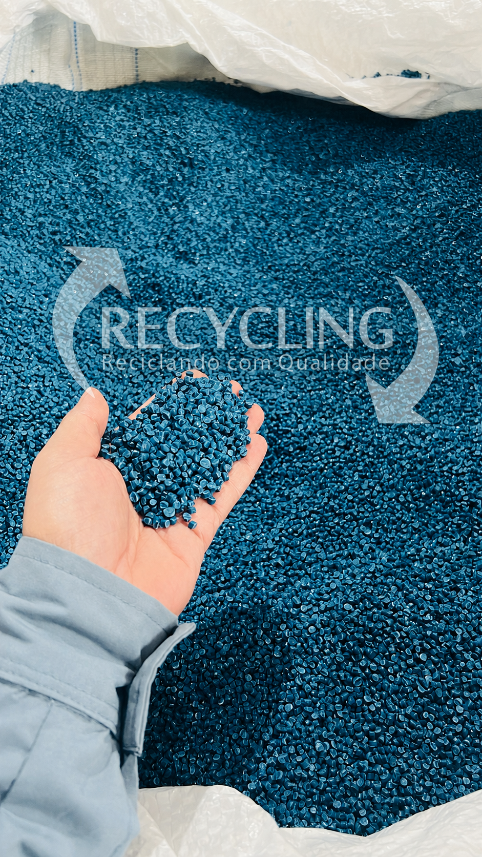 PP azul reciclado