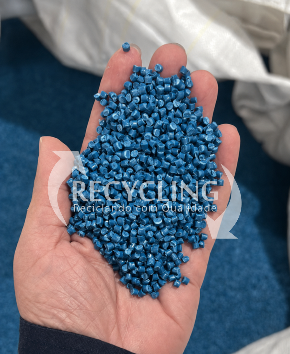 PP reciclado azul